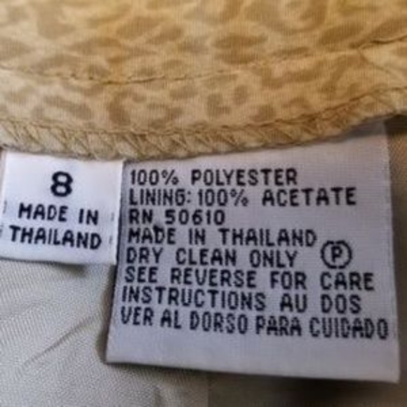 Kasper ASL Olive Green Patterned Suit 8 EUC - Picture 5 of 7